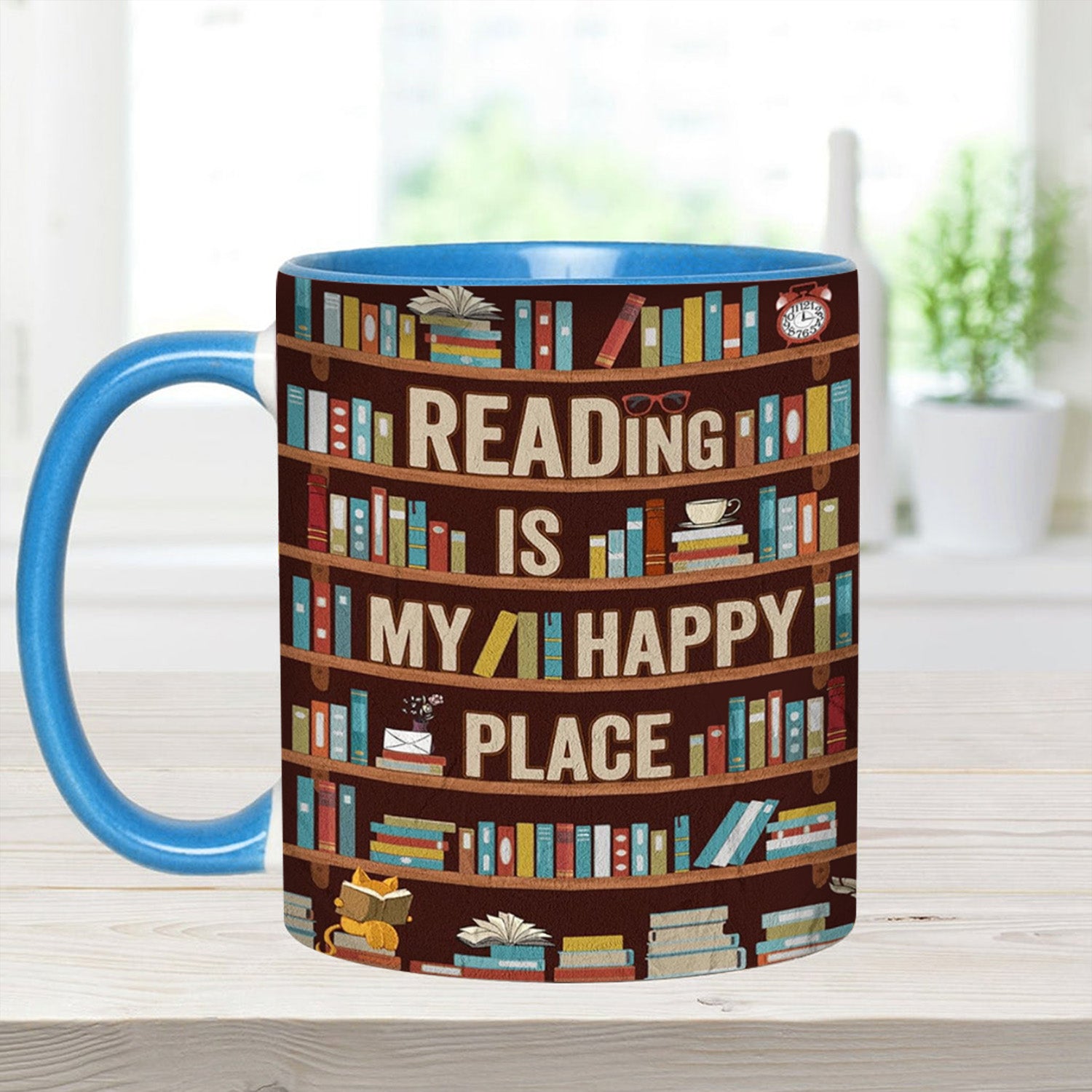 Book Accent Mug Reading Is My happy Place Gift Ideas For Mother - Image 10