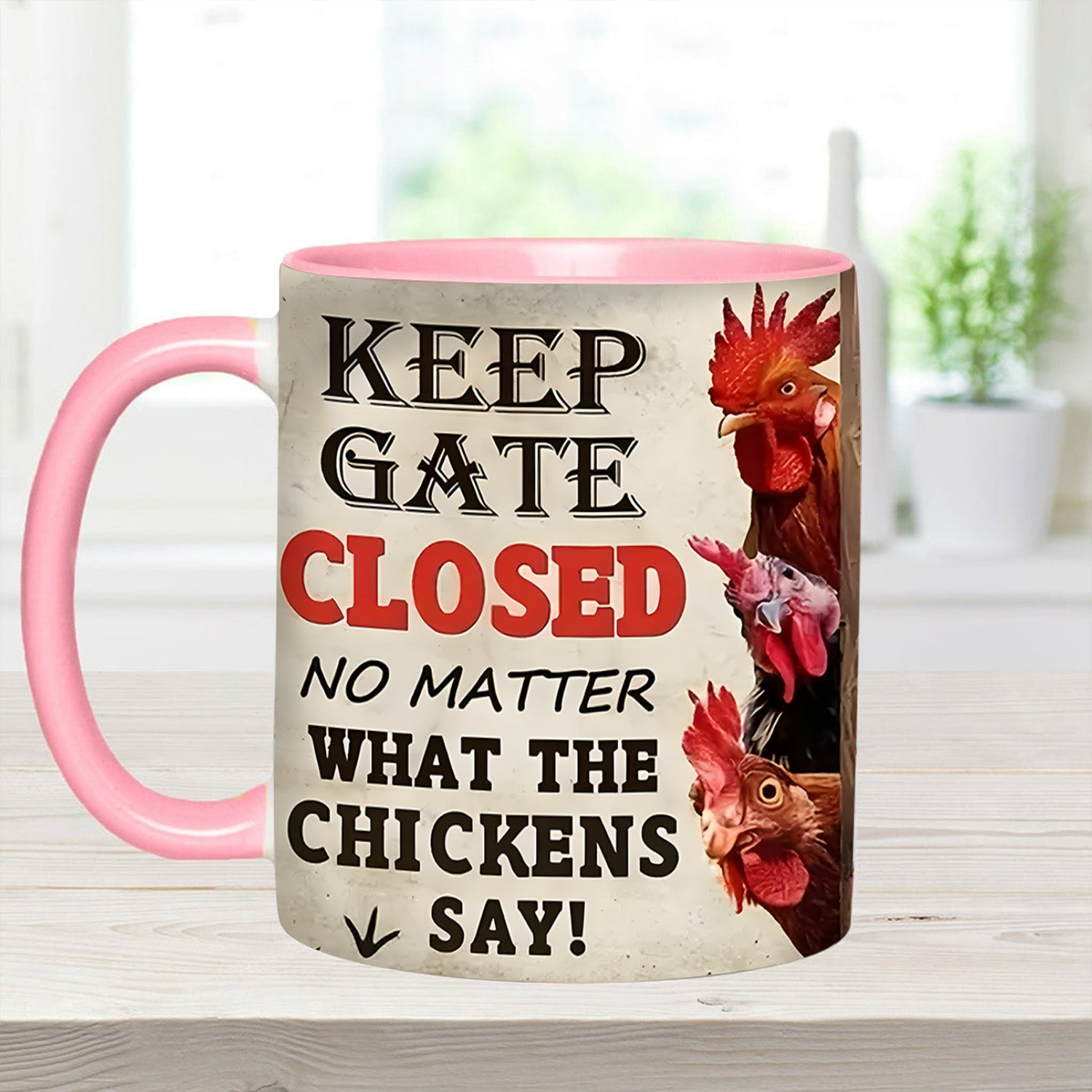 Chicken Accent Mug Keep The Gate Closed Presents For Chicken Owners - Image 2