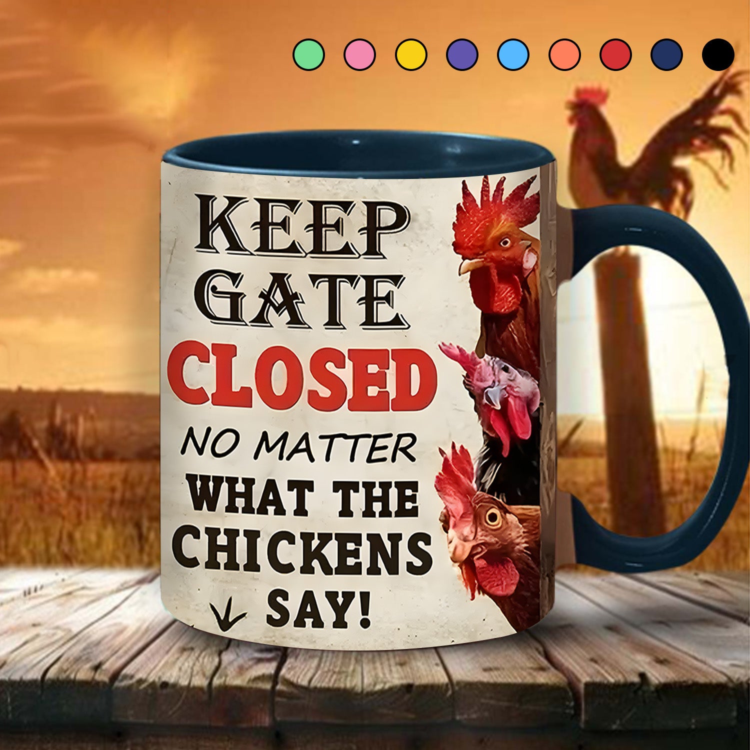 Chicken Accent Mug Keep The Gate Closed Presents For Chicken Owners - Image 12