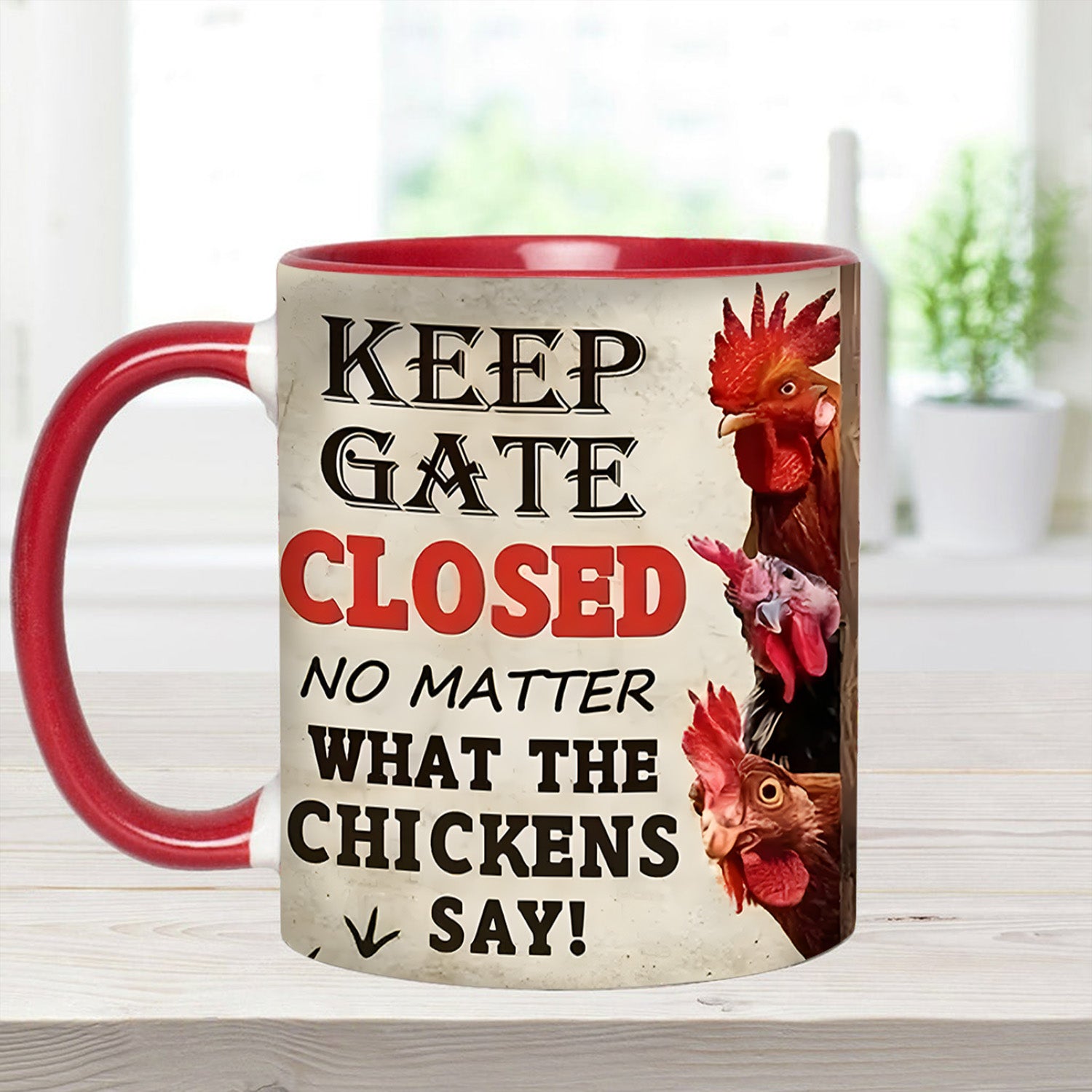 Chicken Accent Mug Keep The Gate Closed Presents For Chicken Owners - Image 7