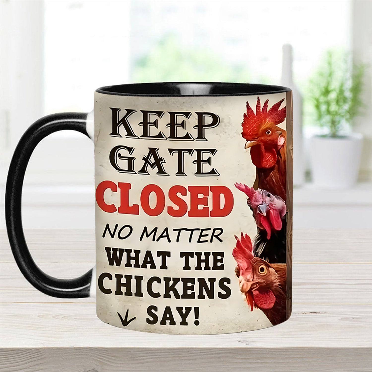 Chicken Accent Mug Keep The Gate Closed Presents For Chicken Owners - Image 13