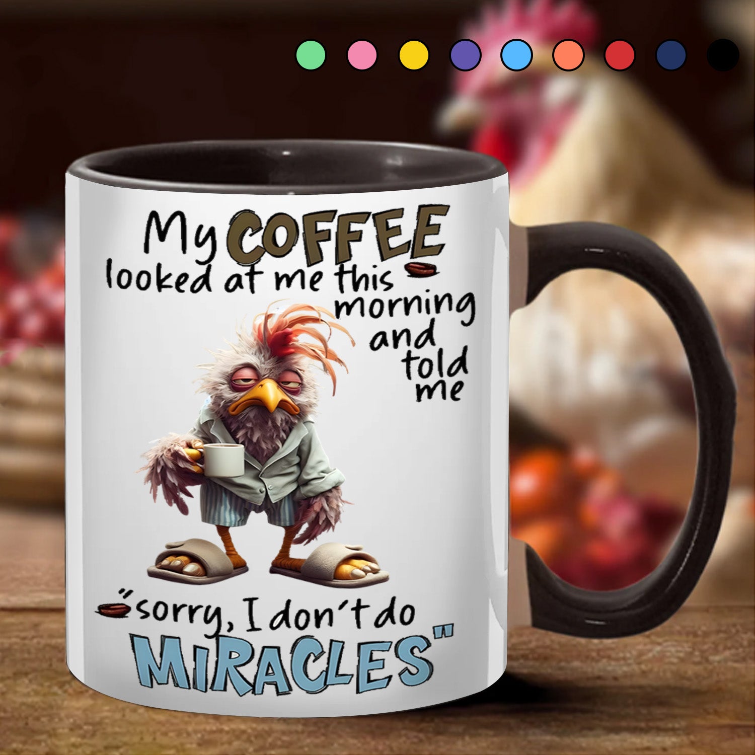 Chicken Funny Accent Mug Gifts For People With Chickens - Image 11