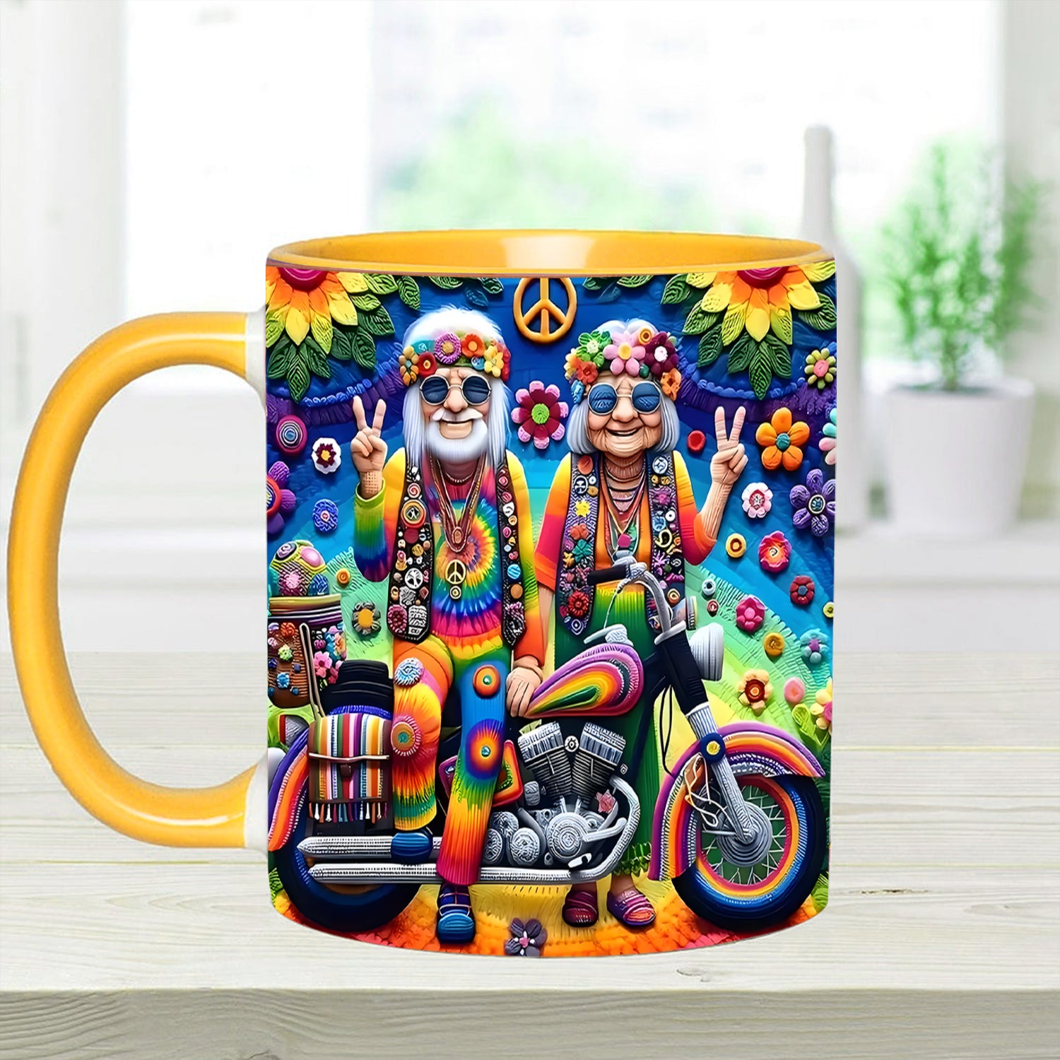 Couple Hippie Accent Mug Best Gifts For Hippie Friends - Image 9