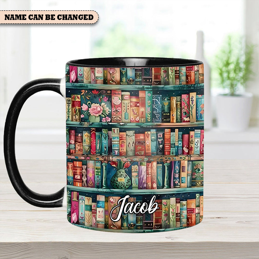Cozy Library Lover's Dream Personalized Bookshelf Mug Birthday Presents For Book Lovers - Image 4