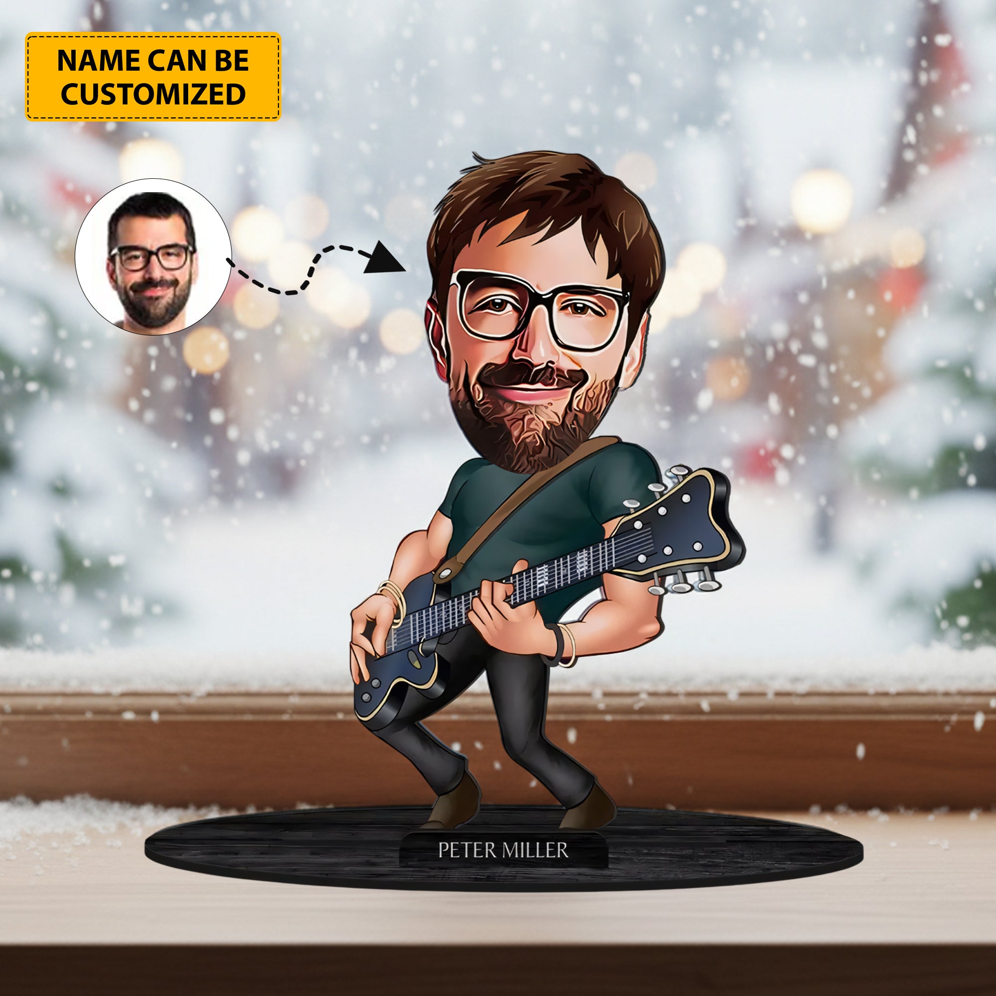 Custom Chibi Acrylic Plaque Rockstar Mode On Gifts for Music Lovers - Image 3
