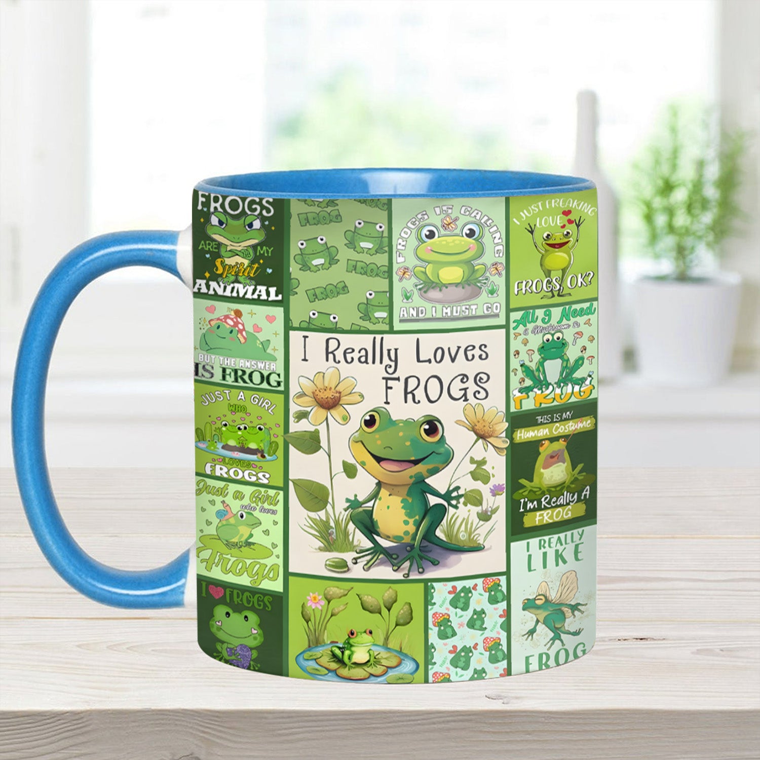 Cute Frog Accent Mug I Really Love Frogs Gift For Frogs Lovers - Image 3