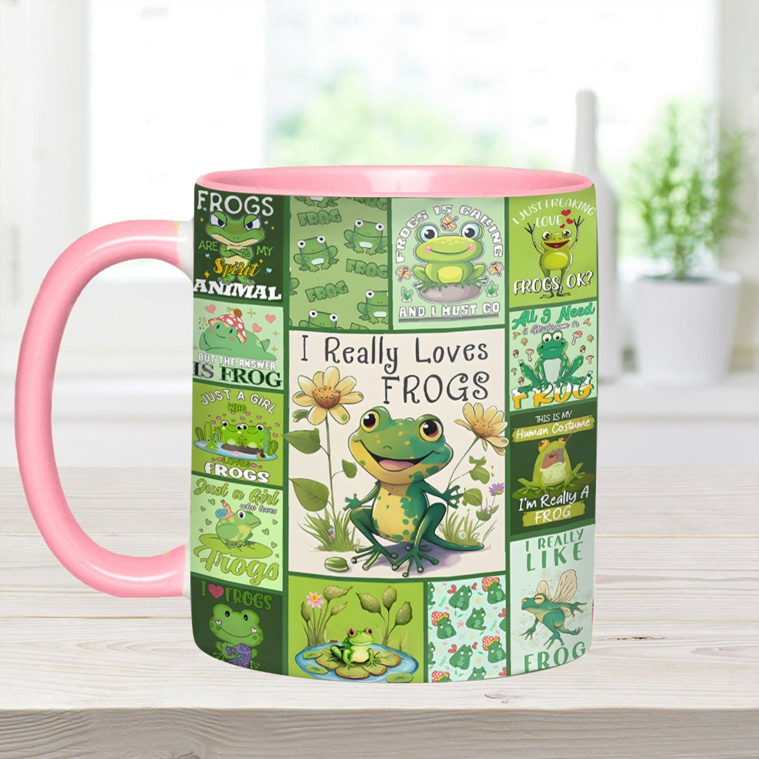 Cute Frog Accent Mug I Really Love Frogs Gift For Frogs Lovers - Image 10