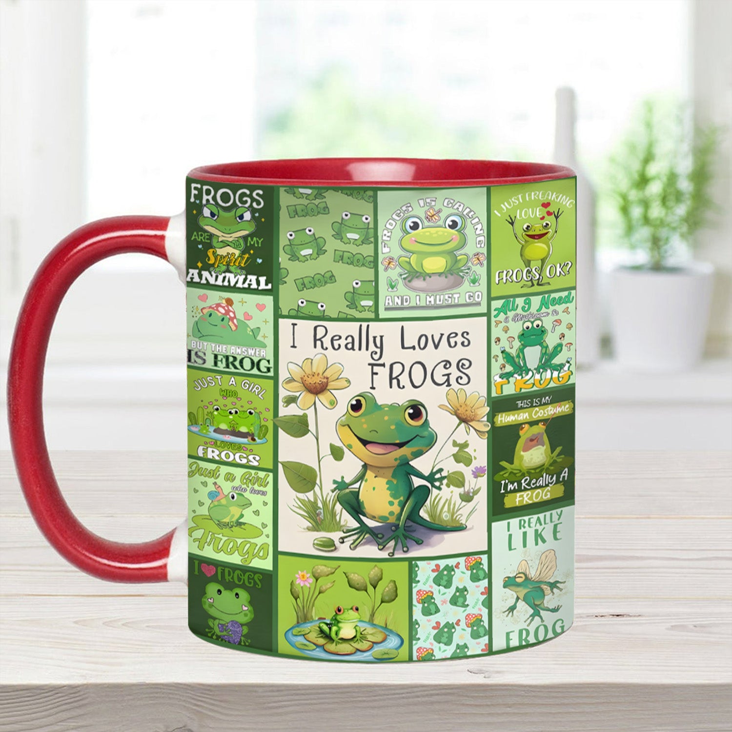 Cute Frog Accent Mug I Really Love Frogs Gift For Frogs Lovers - Image 8