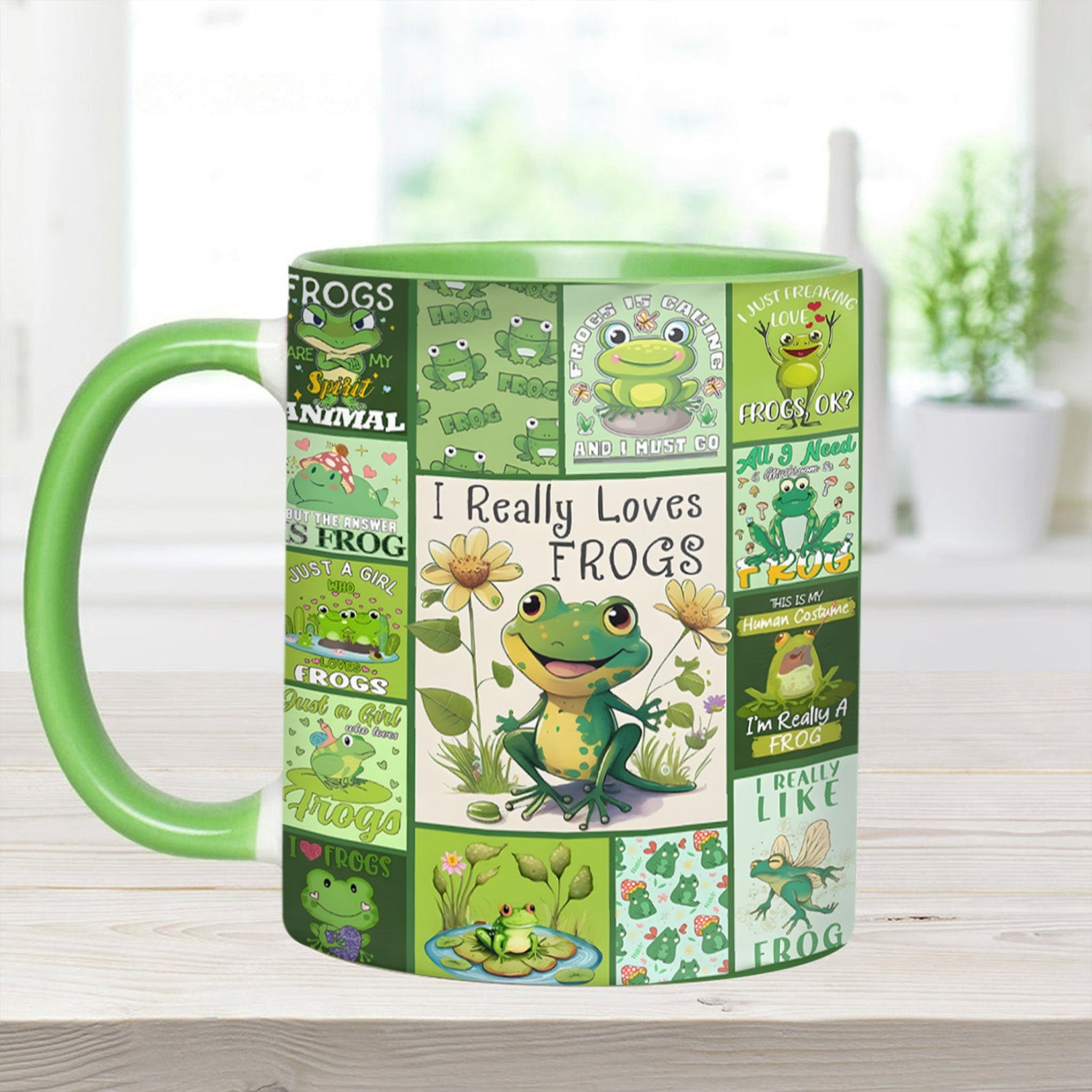 Cute Frog Accent Mug I Really Love Frogs Gift For Frogs Lovers - Image 2