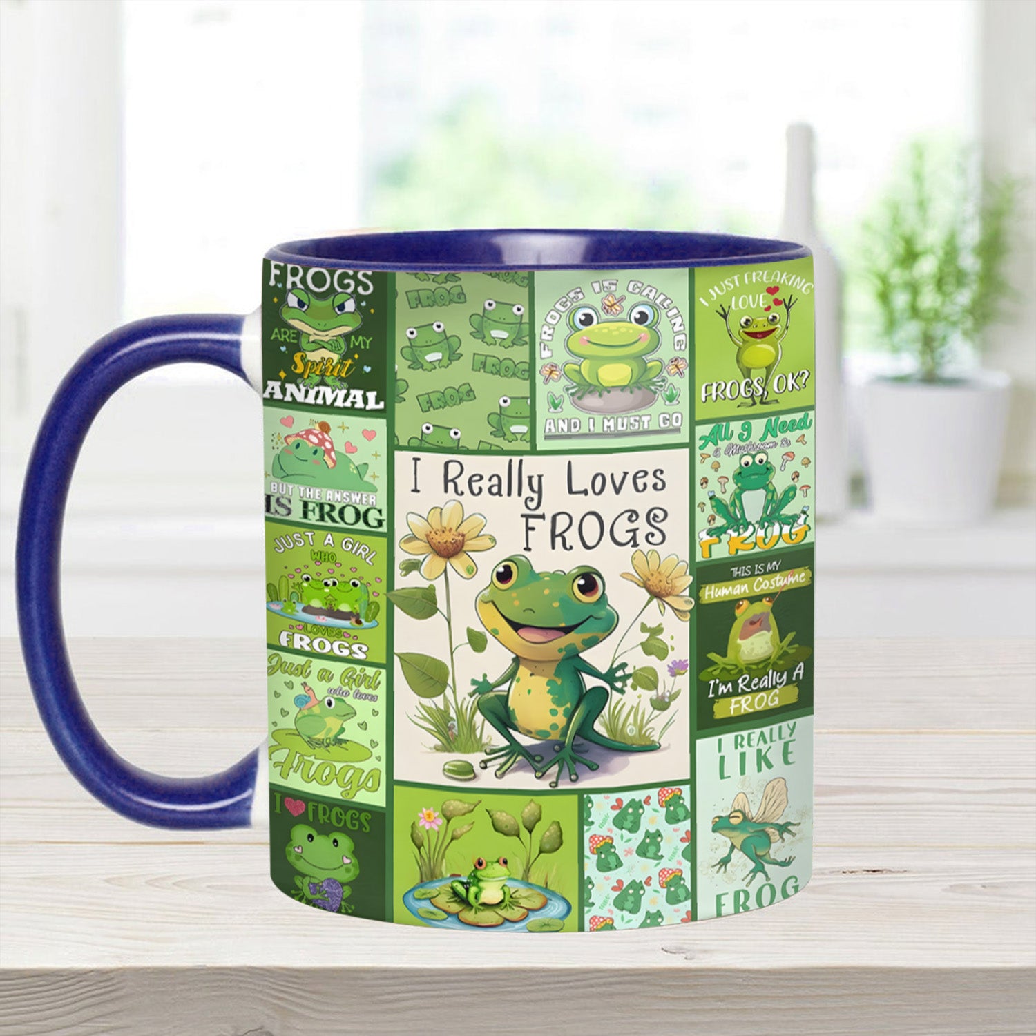 Cute Frog Accent Mug I Really Love Frogs Gift For Frogs Lovers - Image 9