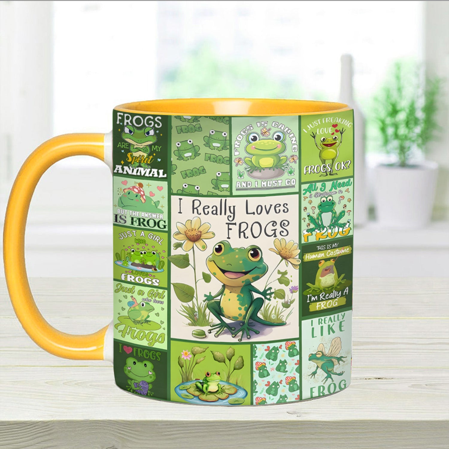 Cute Frog Accent Mug I Really Love Frogs Gift For Frogs Lovers - Image 6