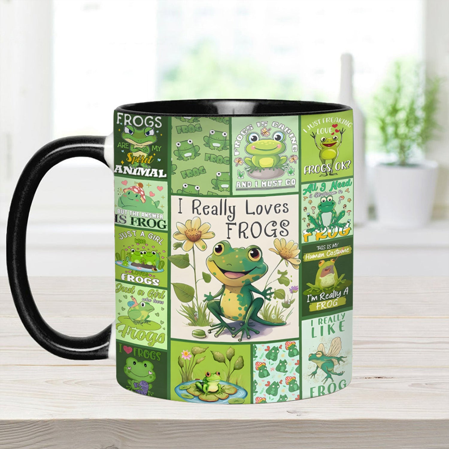 Cute Frog Accent Mug I Really Love Frogs Gift For Frogs Lovers - Image 7