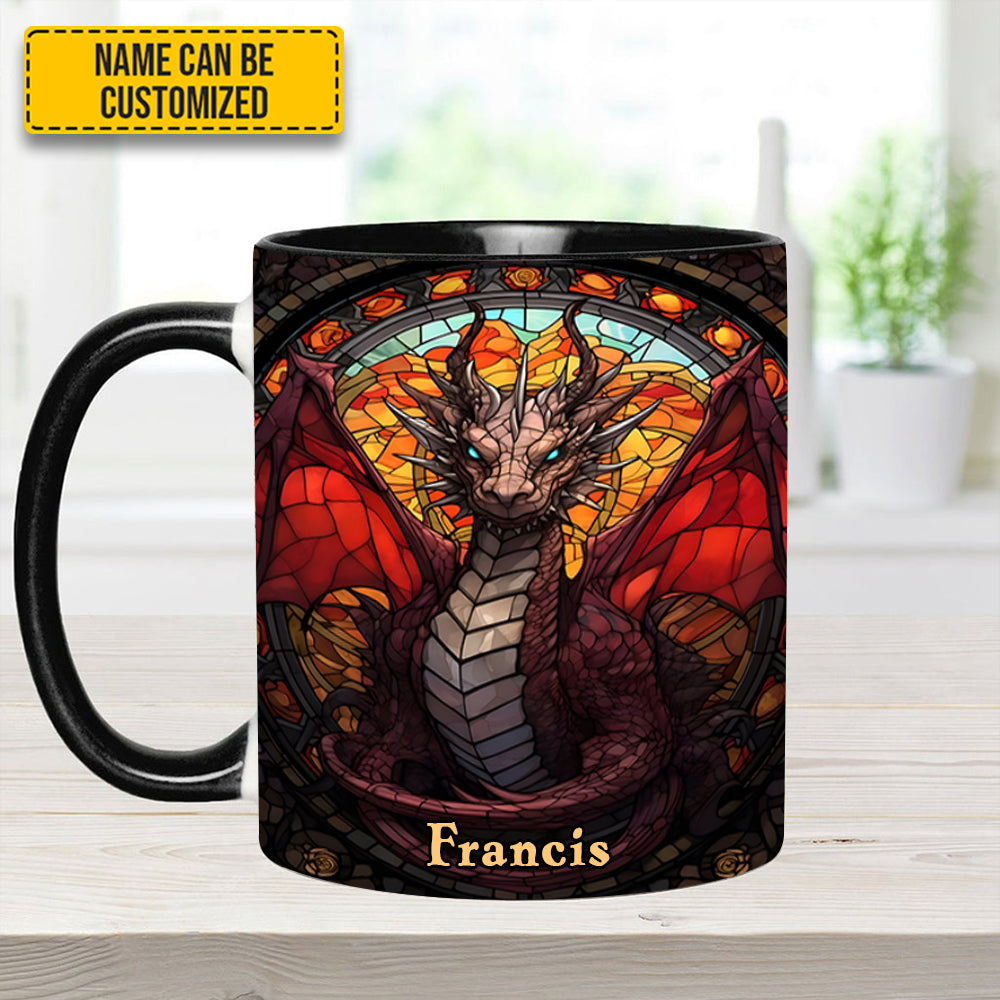 Fantasy Dragon Personalized Accent Mug Dragonfly Gifts For Mom - Image 9