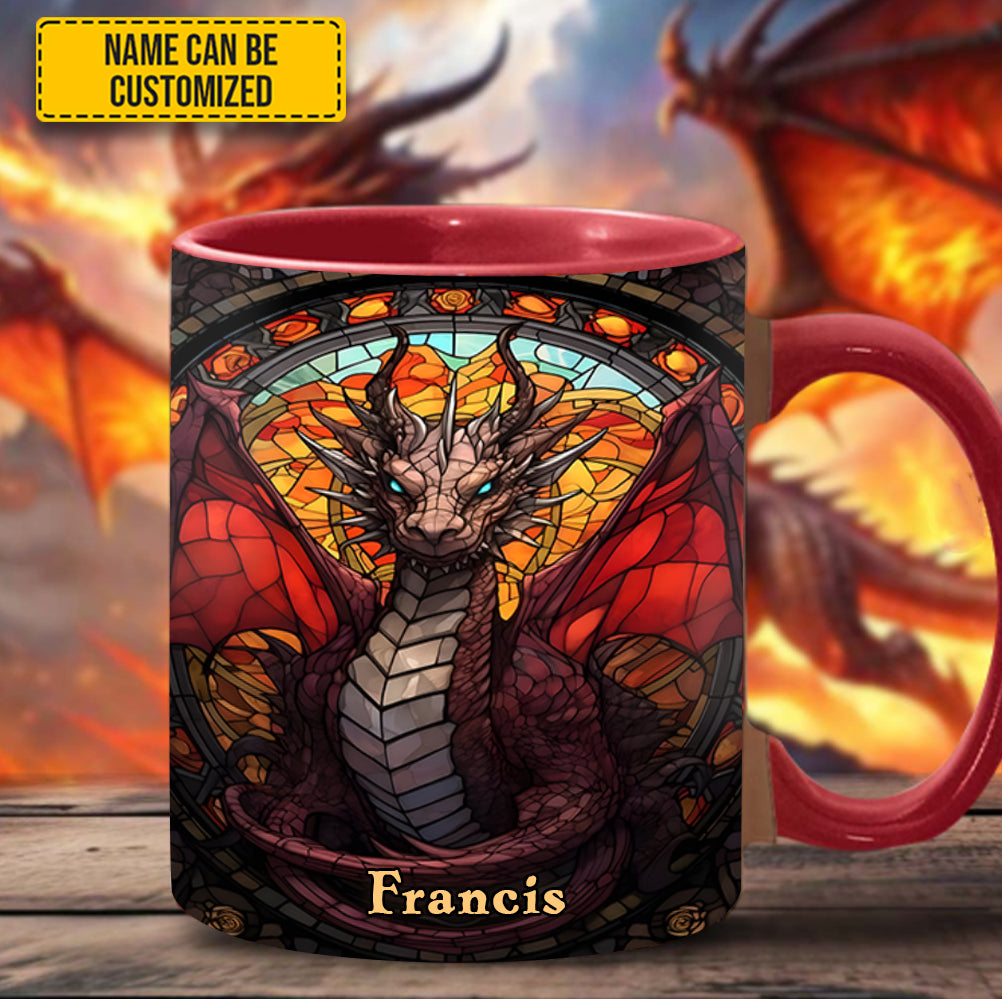 Fantasy Dragon Personalized Accent Mug Dragonfly Gifts For Mom - Image 4