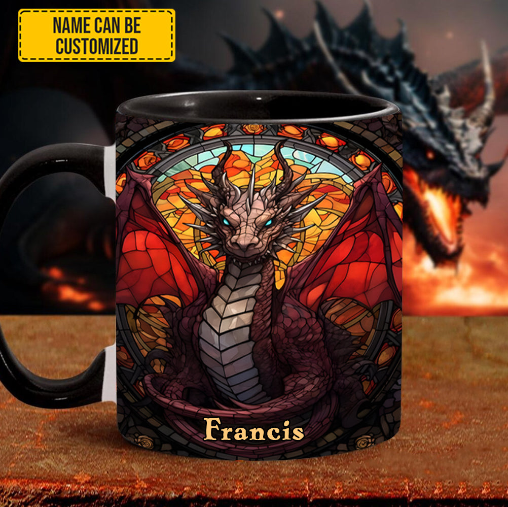 Fantasy Dragon Personalized Accent Mug Dragonfly Gifts For Mom