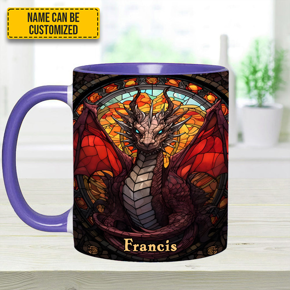 Fantasy Dragon Personalized Accent Mug Dragonfly Gifts For Mom - Image 8