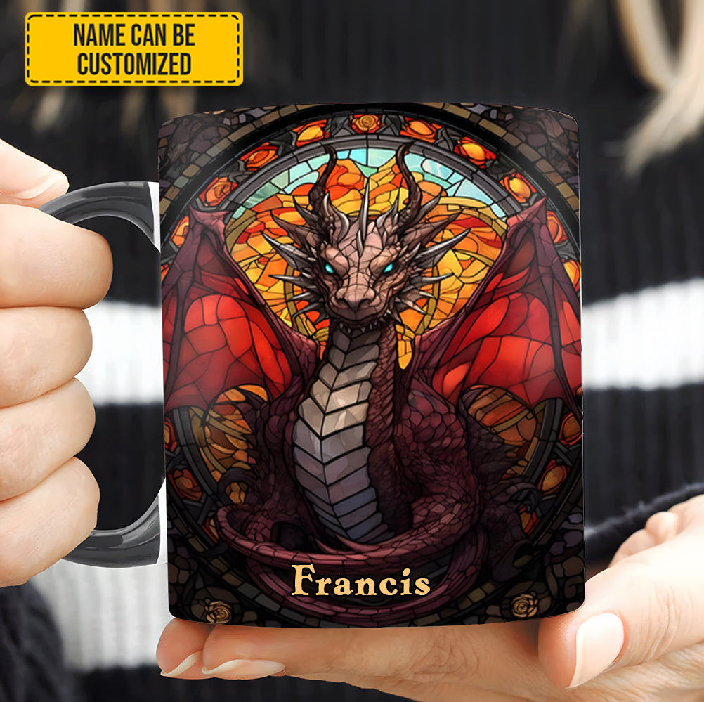 Fantasy Dragon Personalized Accent Mug Dragonfly Gifts For Mom - Image 2