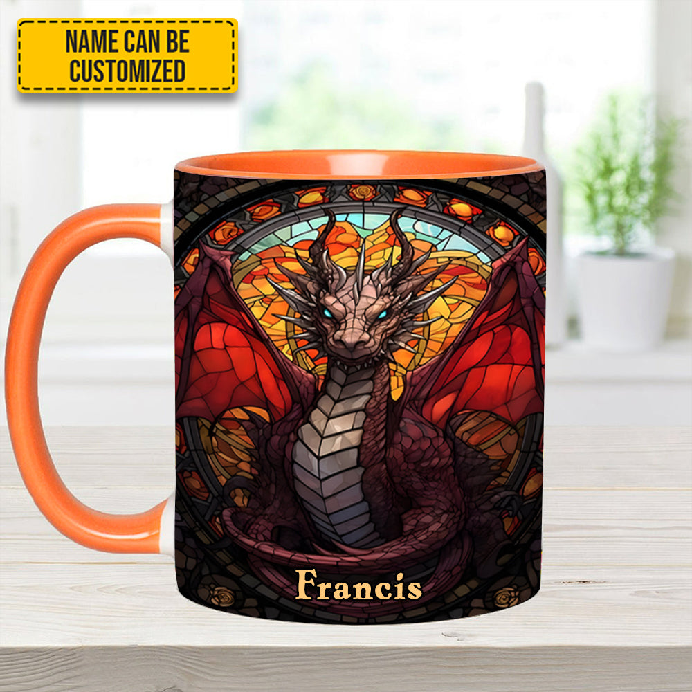 Fantasy Dragon Personalized Accent Mug Dragonfly Gifts For Mom - Image 5