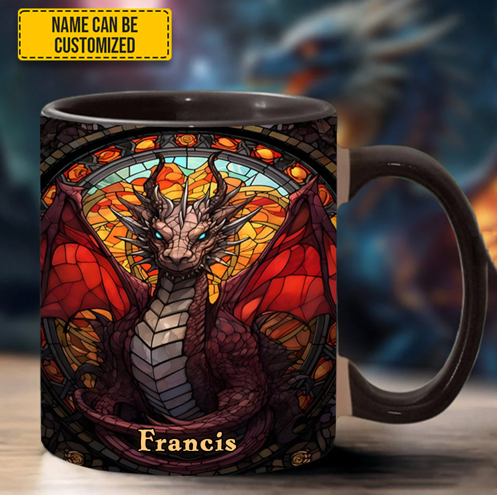 Fantasy Dragon Personalized Accent Mug Dragonfly Gifts For Mom - Image 3