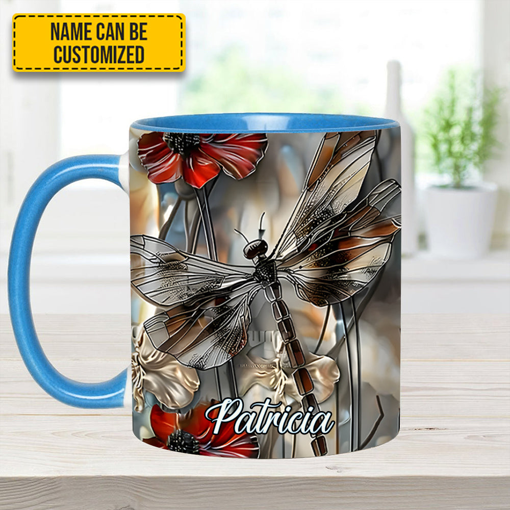 Fantasy Dragonfly Personalized Accent Mug Gift For Dragonfly Lovers - Image 8