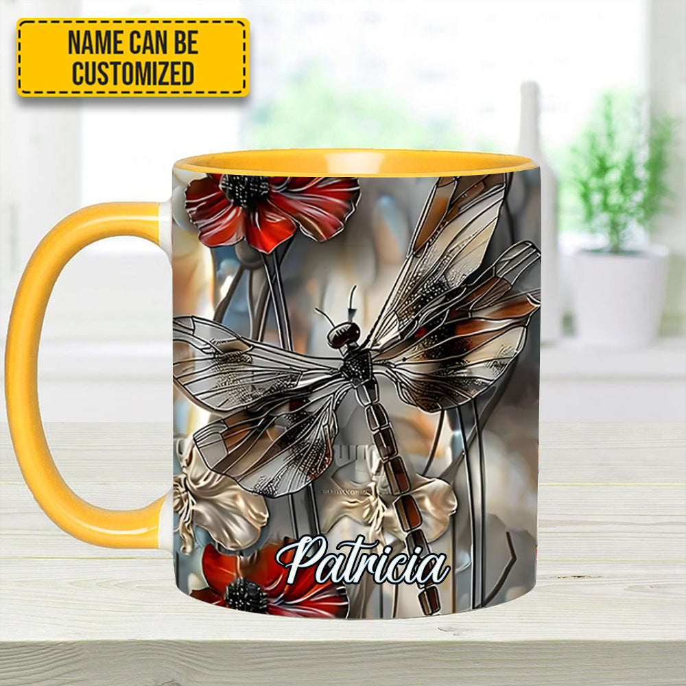 Fantasy Dragonfly Personalized Accent Mug Gift For Dragonfly Lovers - Image 12