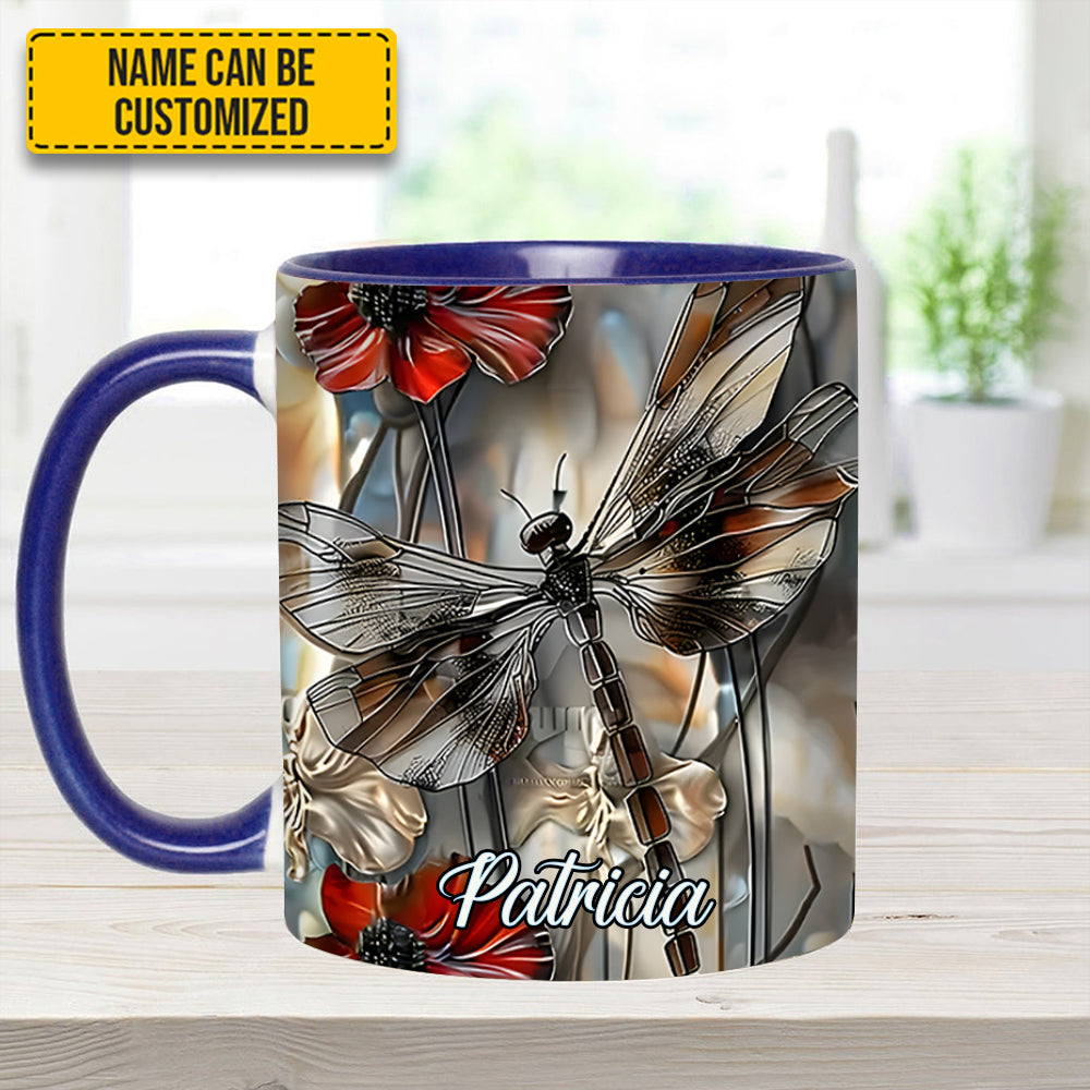 Fantasy Dragonfly Personalized Accent Mug Gift For Dragonfly Lovers - Image 9