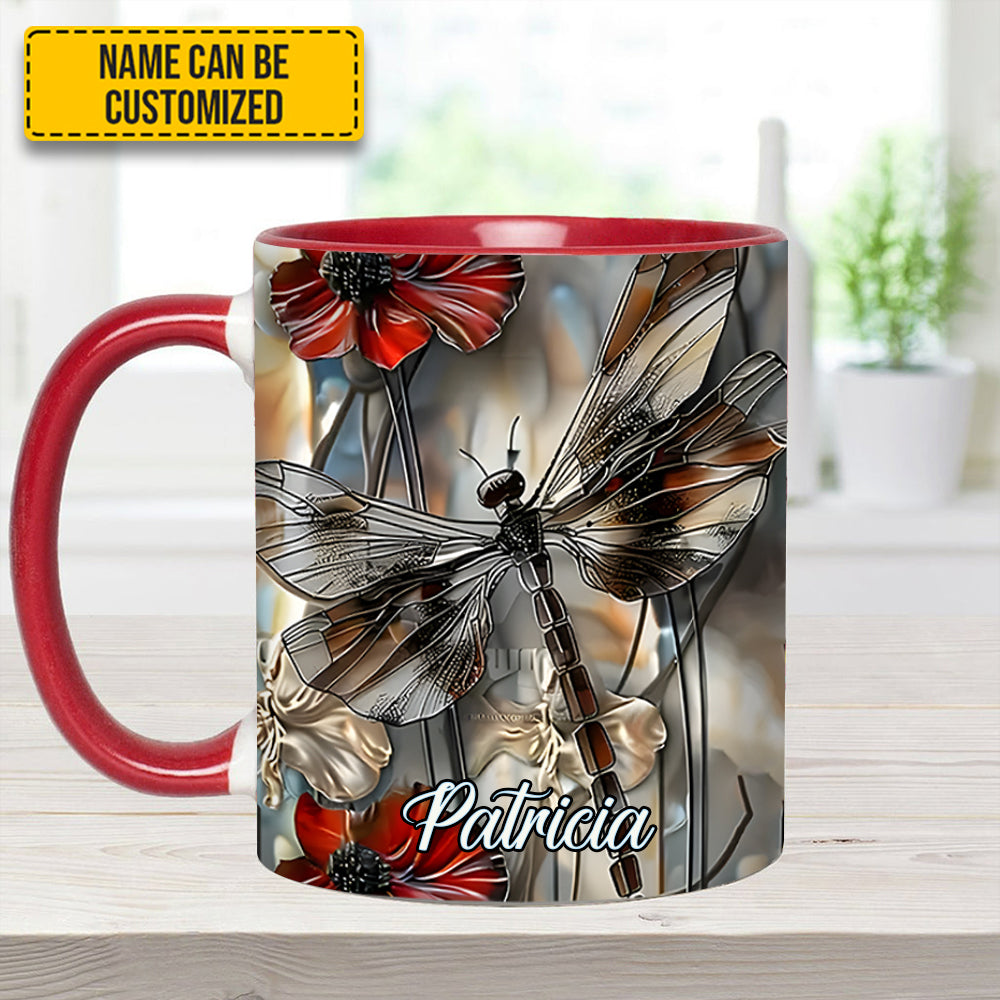 Fantasy Dragonfly Personalized Accent Mug Gift For Dragonfly Lovers - Image 6