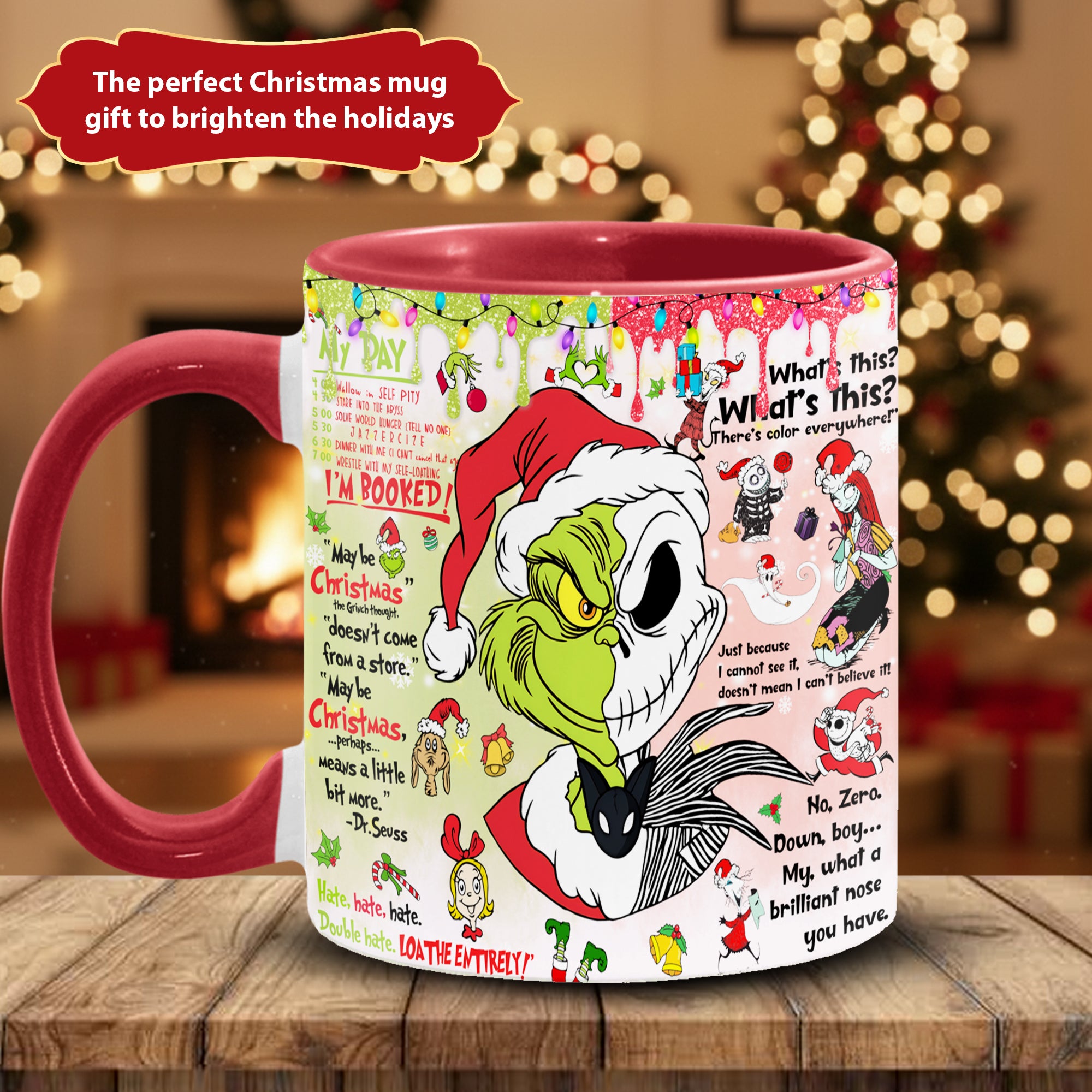 Funny Green Christmas Accent Mug Christmas Gifts For My Wife - Image 15