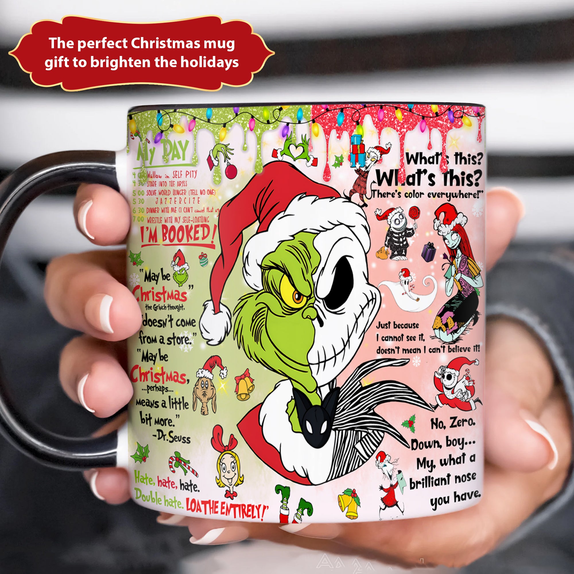 Funny Green Christmas Accent Mug Christmas Gifts For My Wife - Image 12