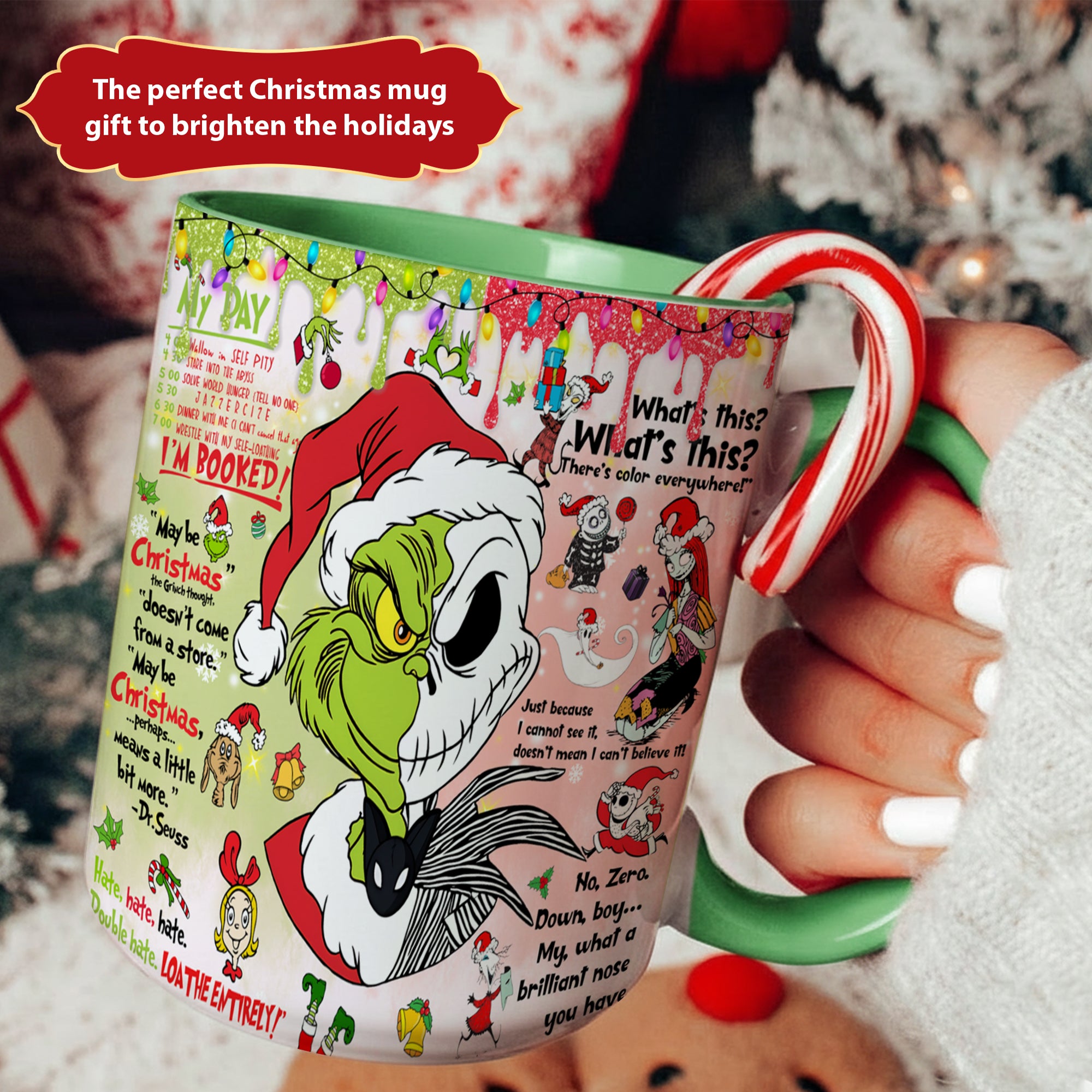 Funny Green Christmas Accent Mug Christmas Gifts For My Wife - Image 13