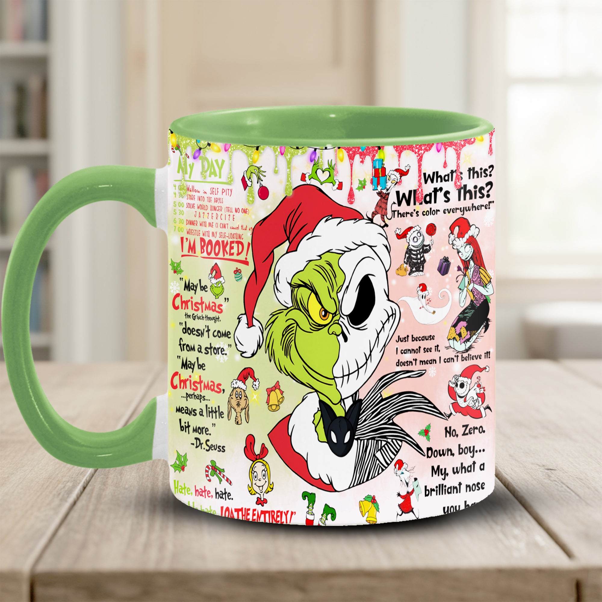 Funny Green Christmas Accent Mug Christmas Gifts For My Wife - Image 4