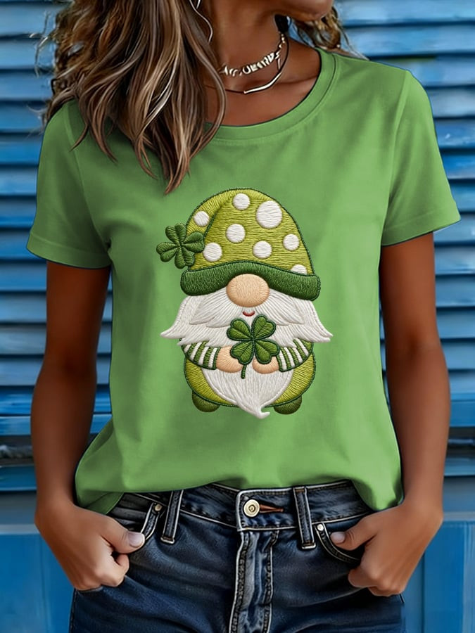 Gnome St Patrick's Day Shirt Shamrock Day Funny T-Shirt Lucky Irish Tee Gifts For Holiday