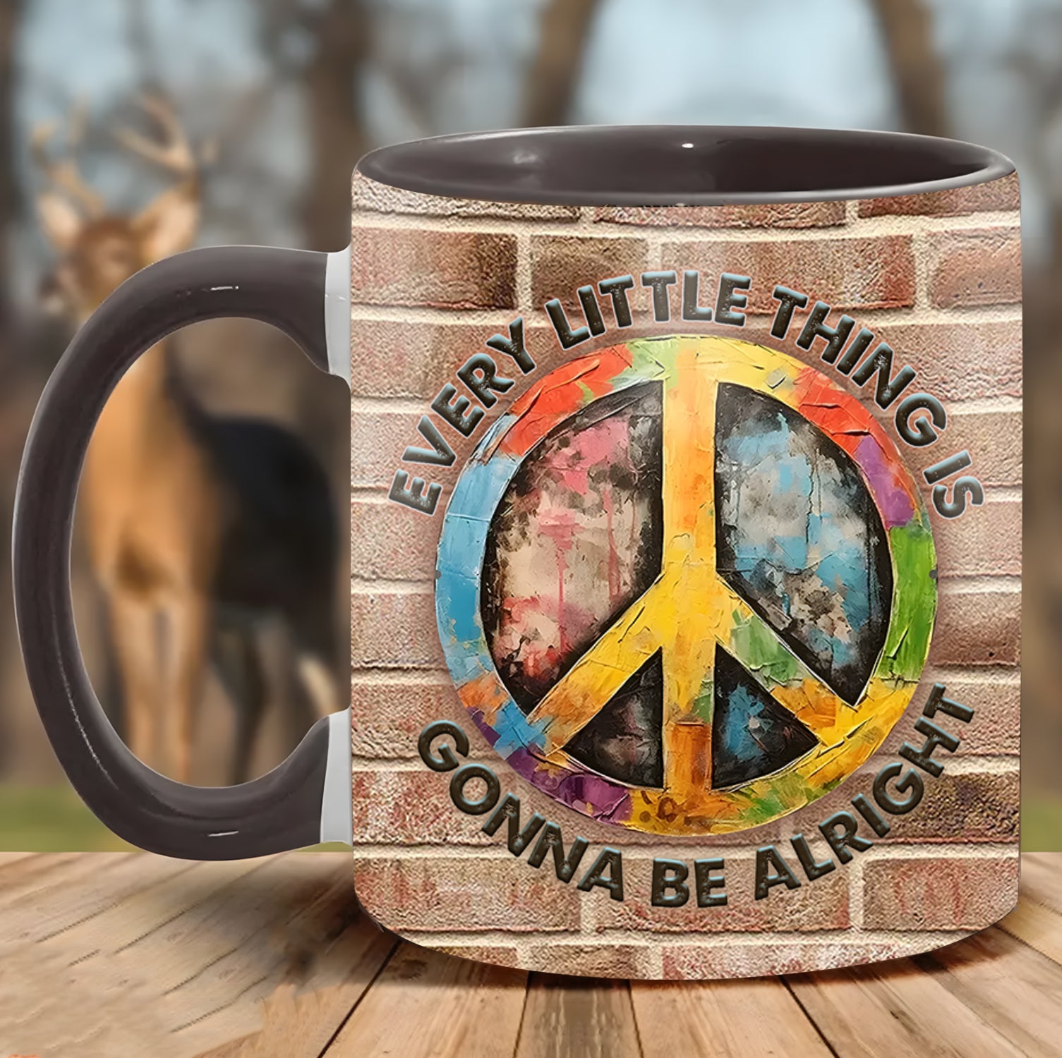 Hippie Accent Mug Hippie Symbol Every Little Thing Birthday Gift For Hippie Friend - Image 3
