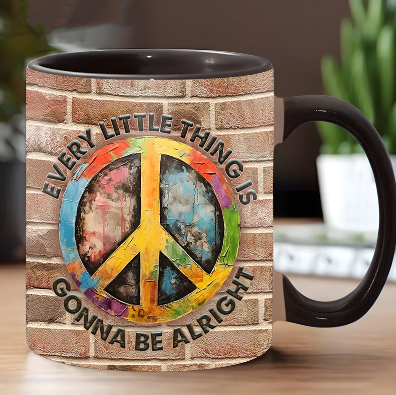 Hippie Accent Mug Hippie Symbol Every Little Thing Birthday Gift For Hippie Friend - Image 4