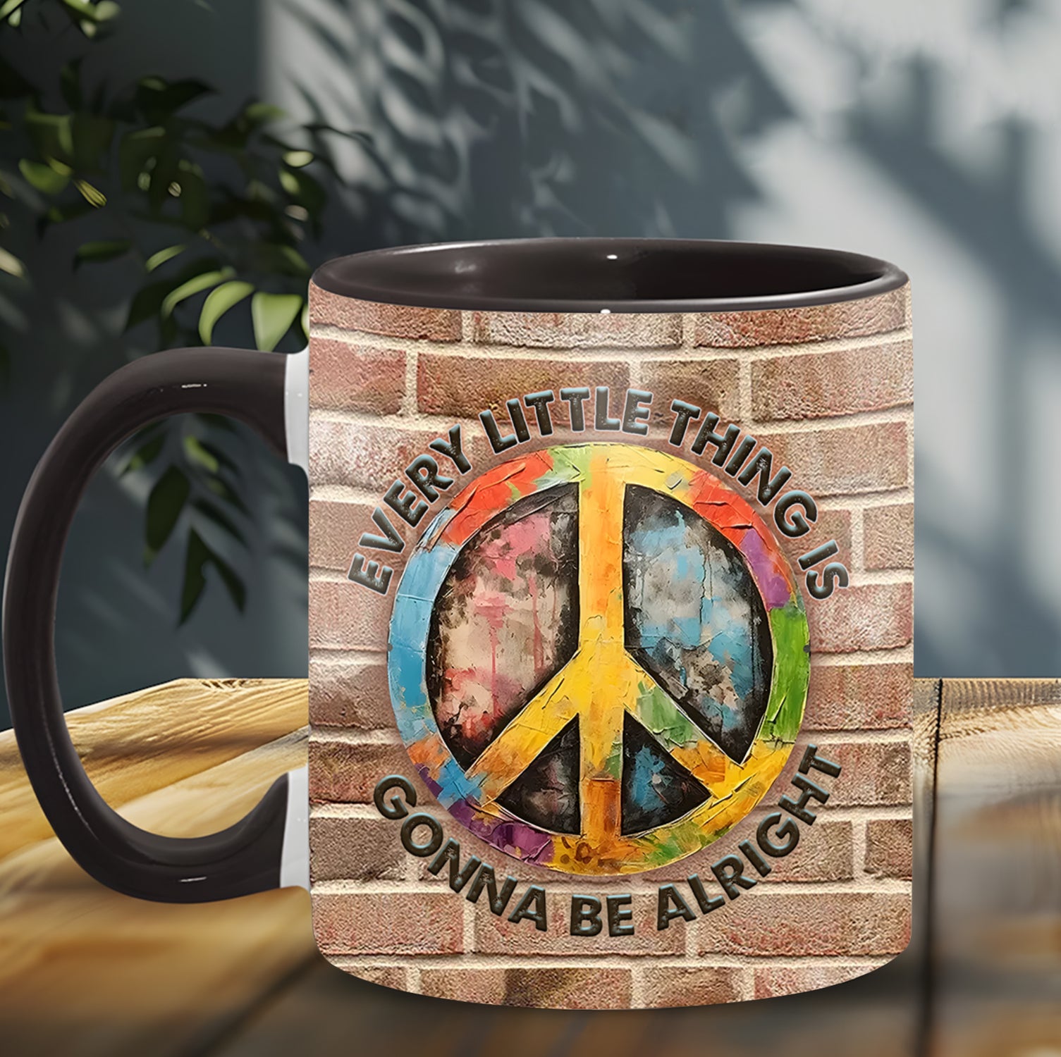 Hippie Accent Mug Hippie Symbol Every Little Thing Birthday Gift For Hippie Friend - Image 5