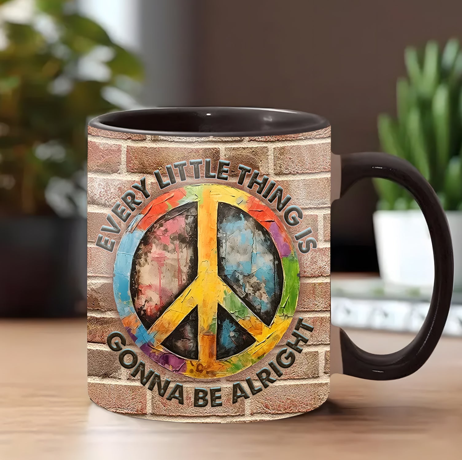 Hippie Accent Mug Hippie Symbol Every Little Thing Birthday Gift For Hippie Friend - Image 2