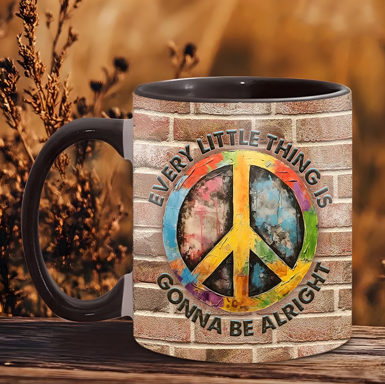 Hippie Accent Mug Hippie Symbol Every Little Thing Birthday Gift For Hippie Friend
