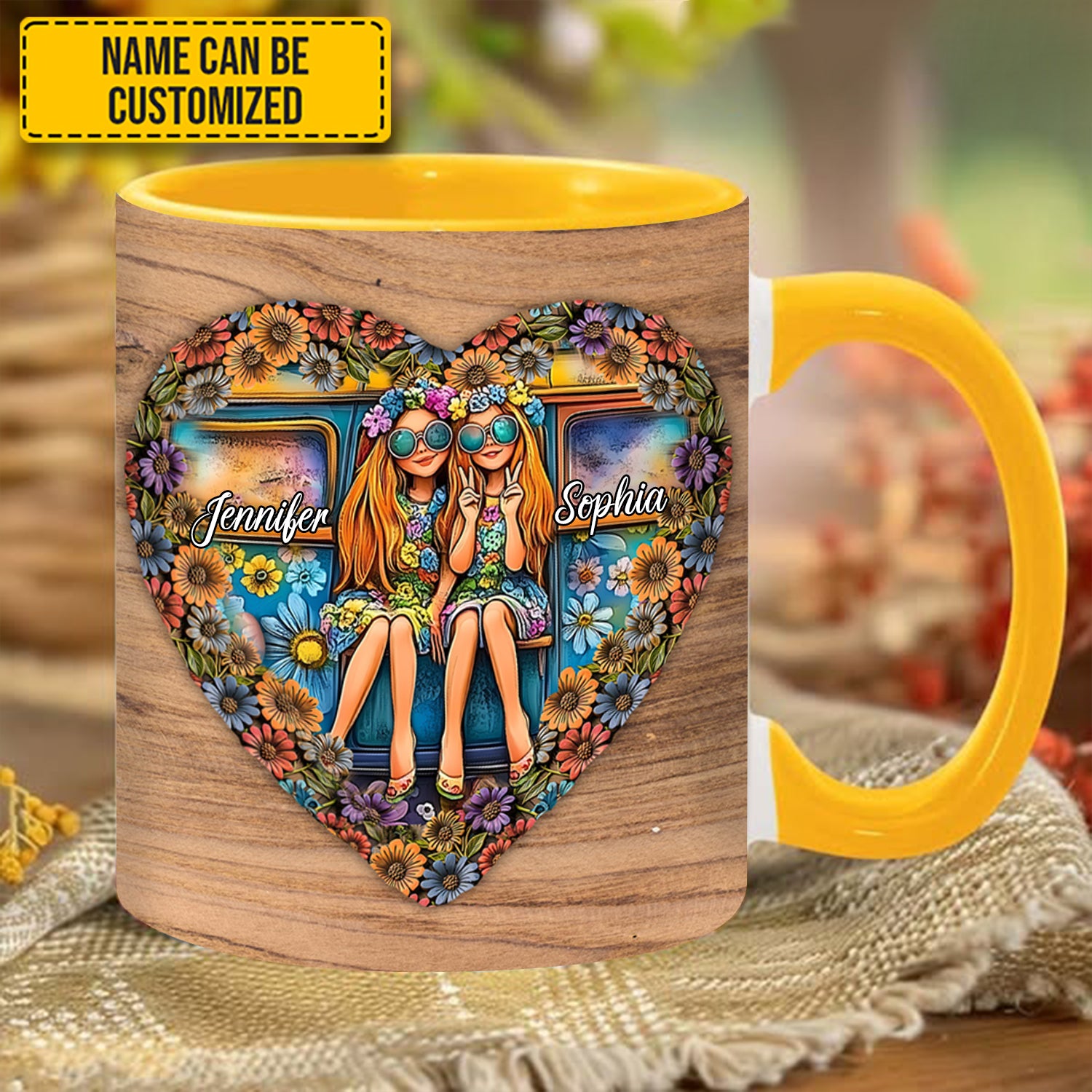 Hippie Personalized Accent Mug Gifts For Hippie Boyfriend - Image 2