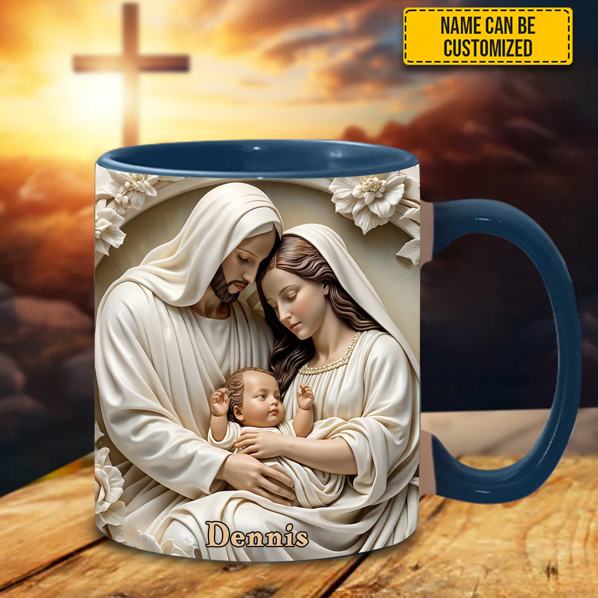 Holy Family Personalized Accent Mug Best Gift For Boyfriends - Image 3