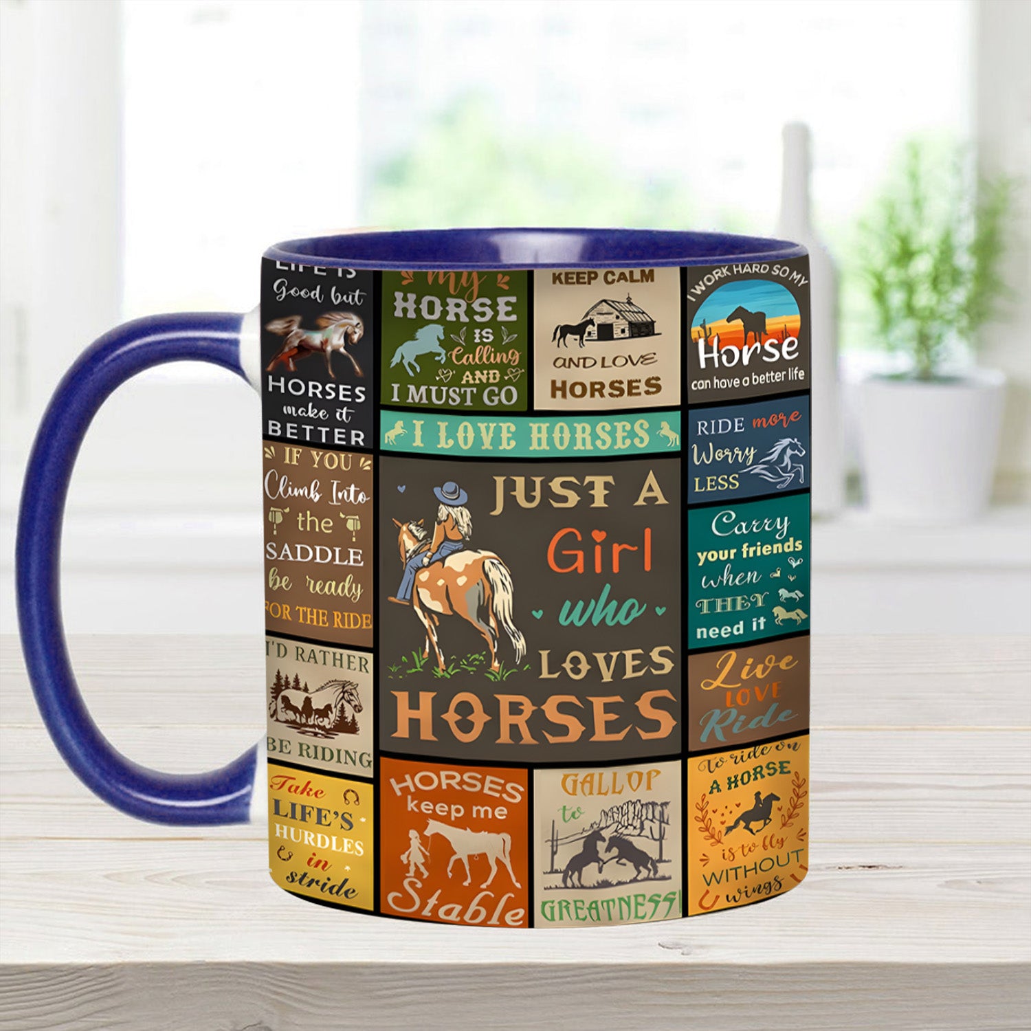 Horse Accent Mug Just A Girl Who Loves Horses Gift For Horse Lover Woman - Image 9