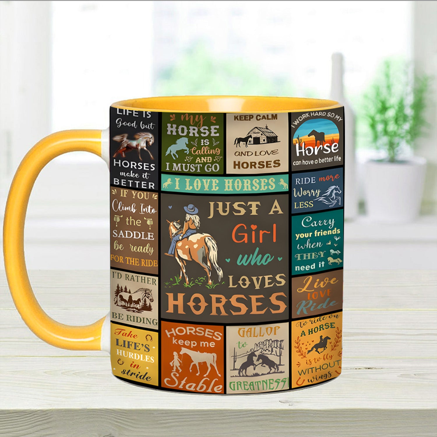 Horse Accent Mug Just A Girl Who Loves Horses Gift For Horse Lover Woman - Image 4