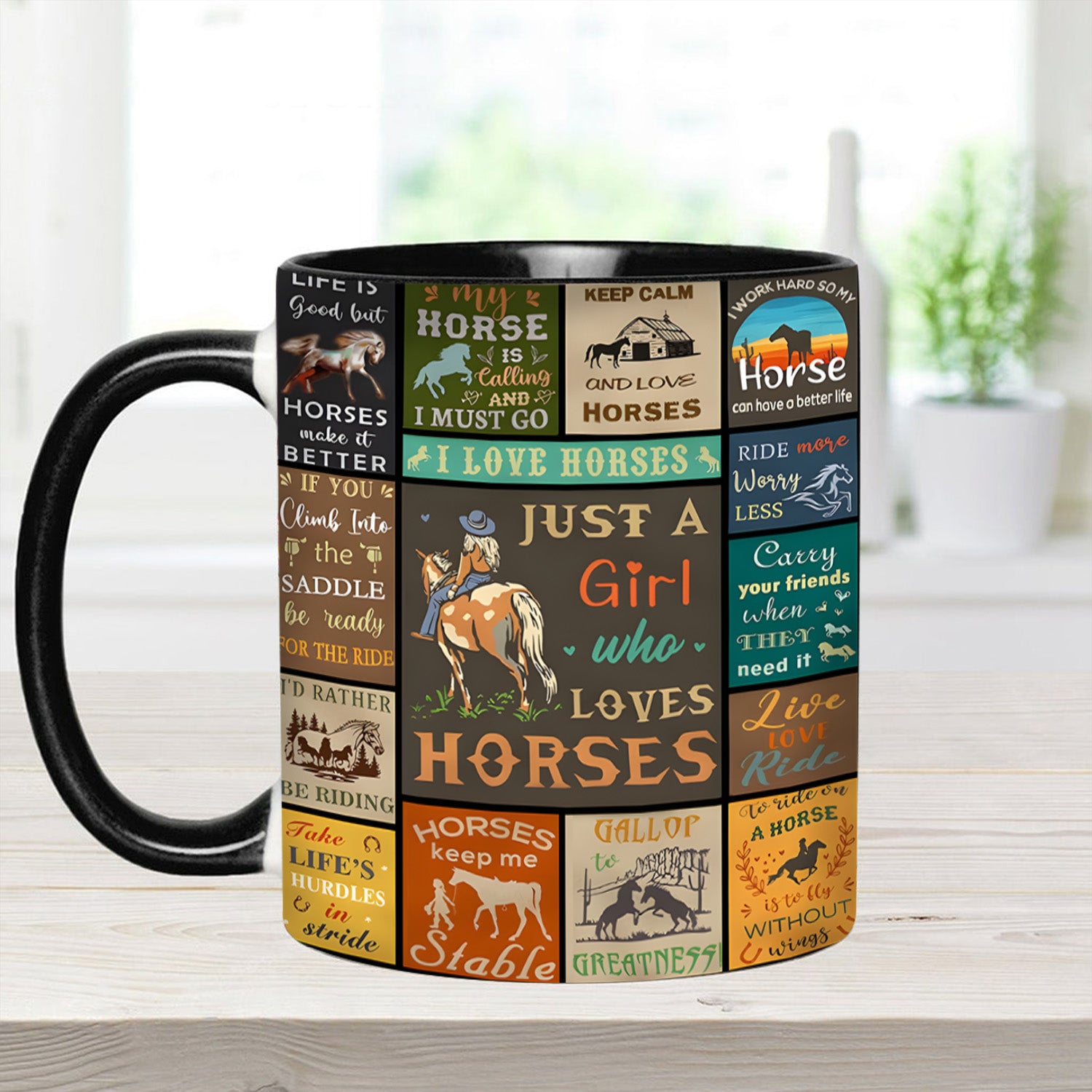 Horse Accent Mug Just A Girl Who Loves Horses Gift For Horse Lover Woman - Image 14