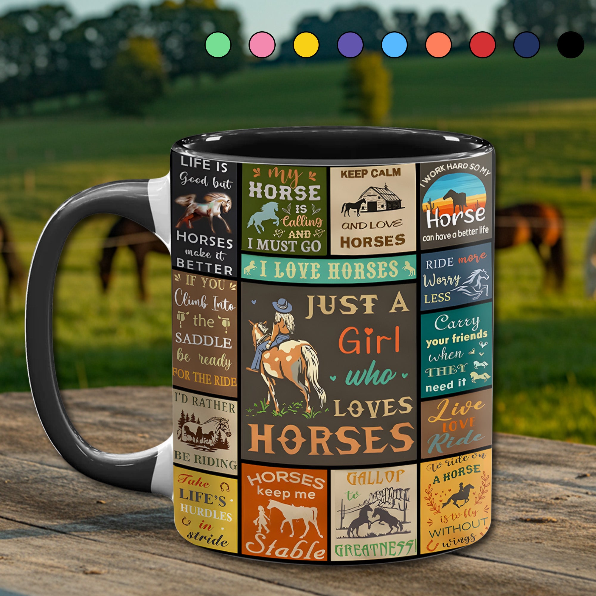 Horse Accent Mug Just A Girl Who Loves Horses Gift For Horse Lover Woman