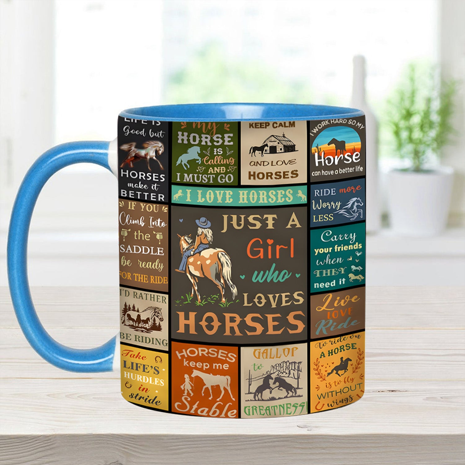 Horse Accent Mug Just A Girl Who Loves Horses Gift For Horse Lover Woman - Image 6
