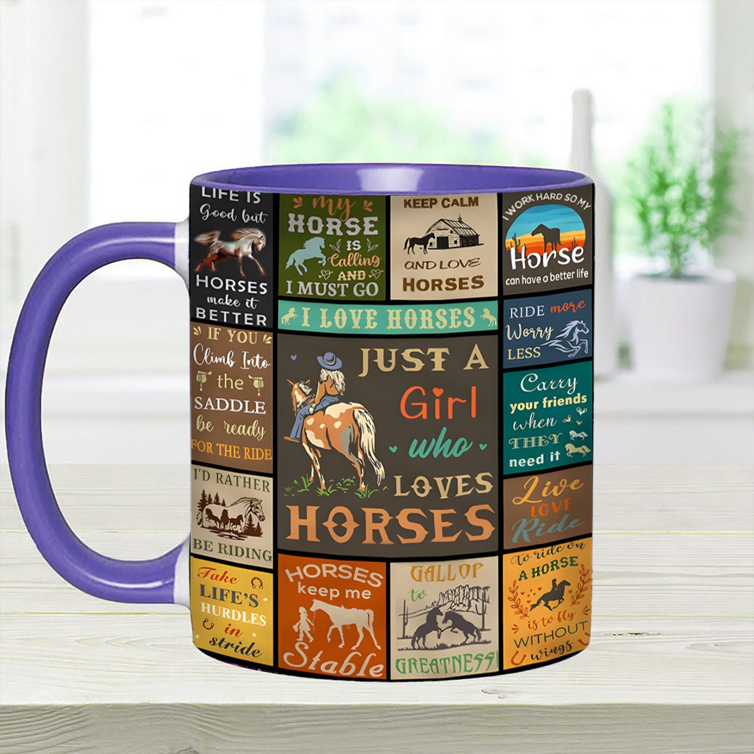 Horse Accent Mug Just A Girl Who Loves Horses Gift For Horse Lover Woman - Image 10