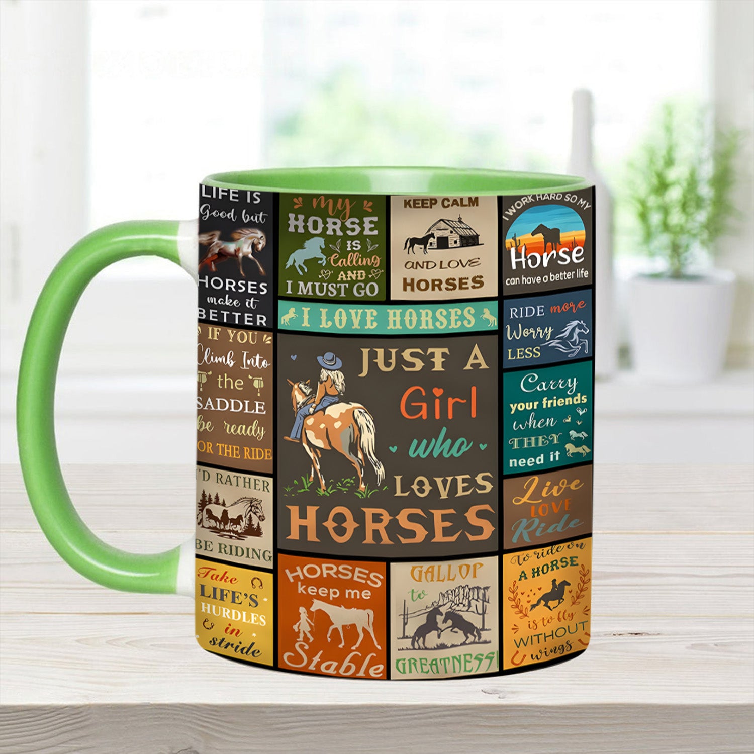 Horse Accent Mug Just A Girl Who Loves Horses Gift For Horse Lover Woman - Image 5