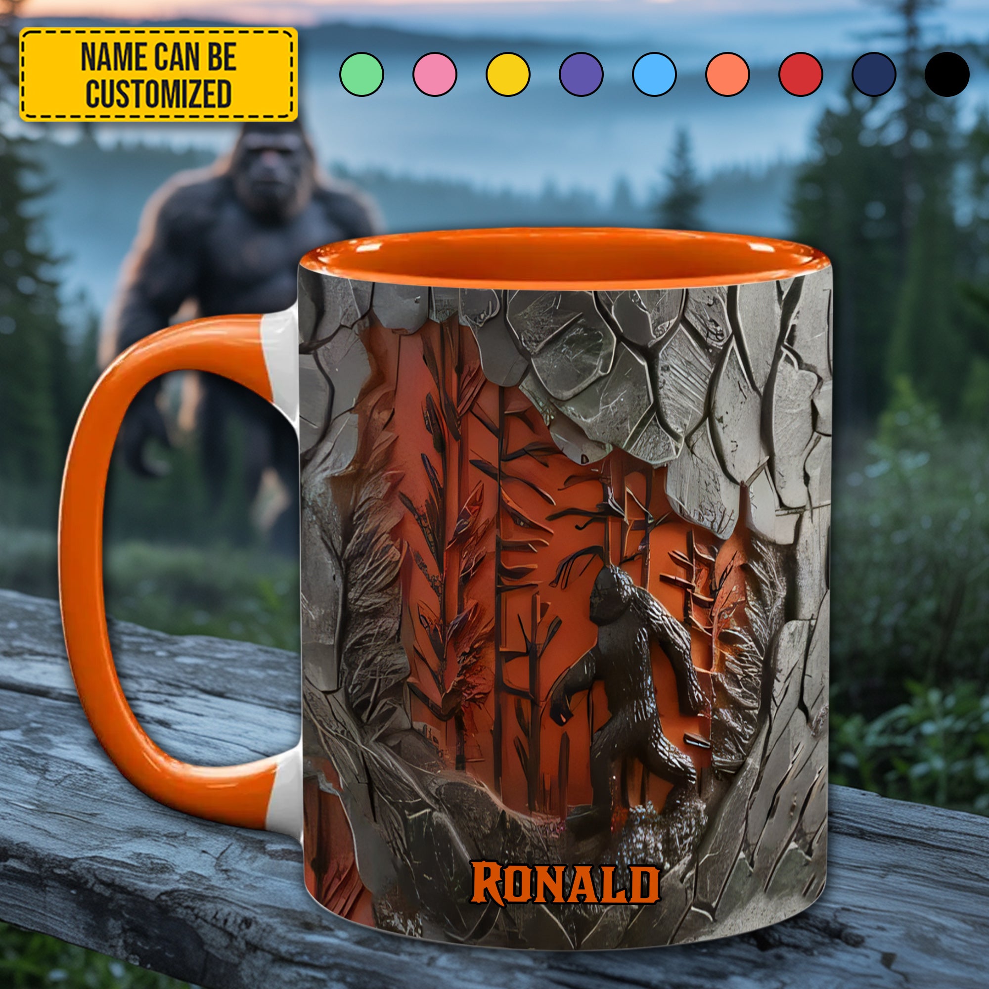 Legend The Trees Personalized Bigfoot Accent Mug Gifts For Bigfoot Lovers