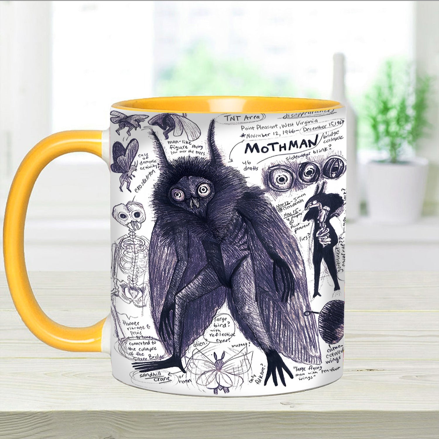 Mothman Mysteries Accent Mug Unique Gift For Grandma - Image 6