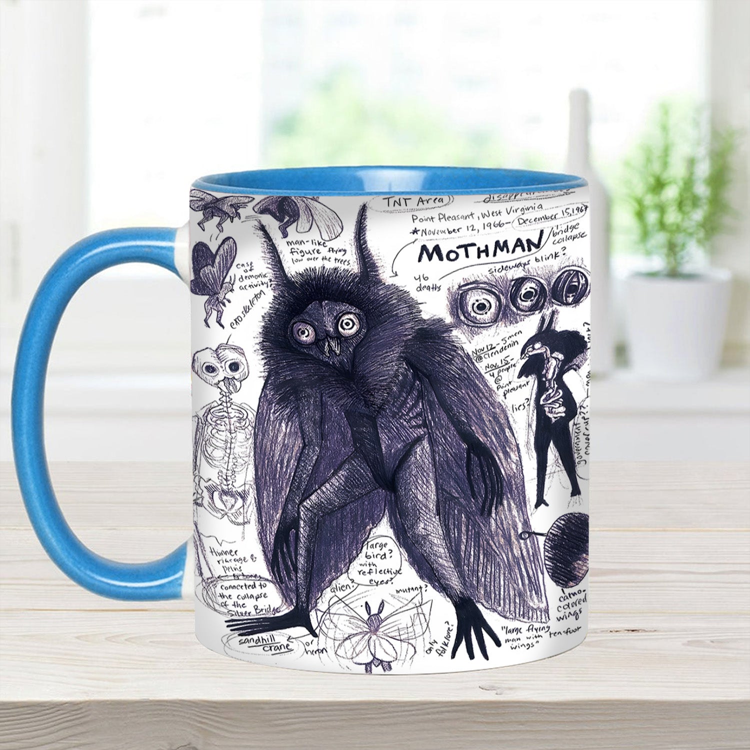 Mothman Mysteries Accent Mug Unique Gift For Grandma - Image 3