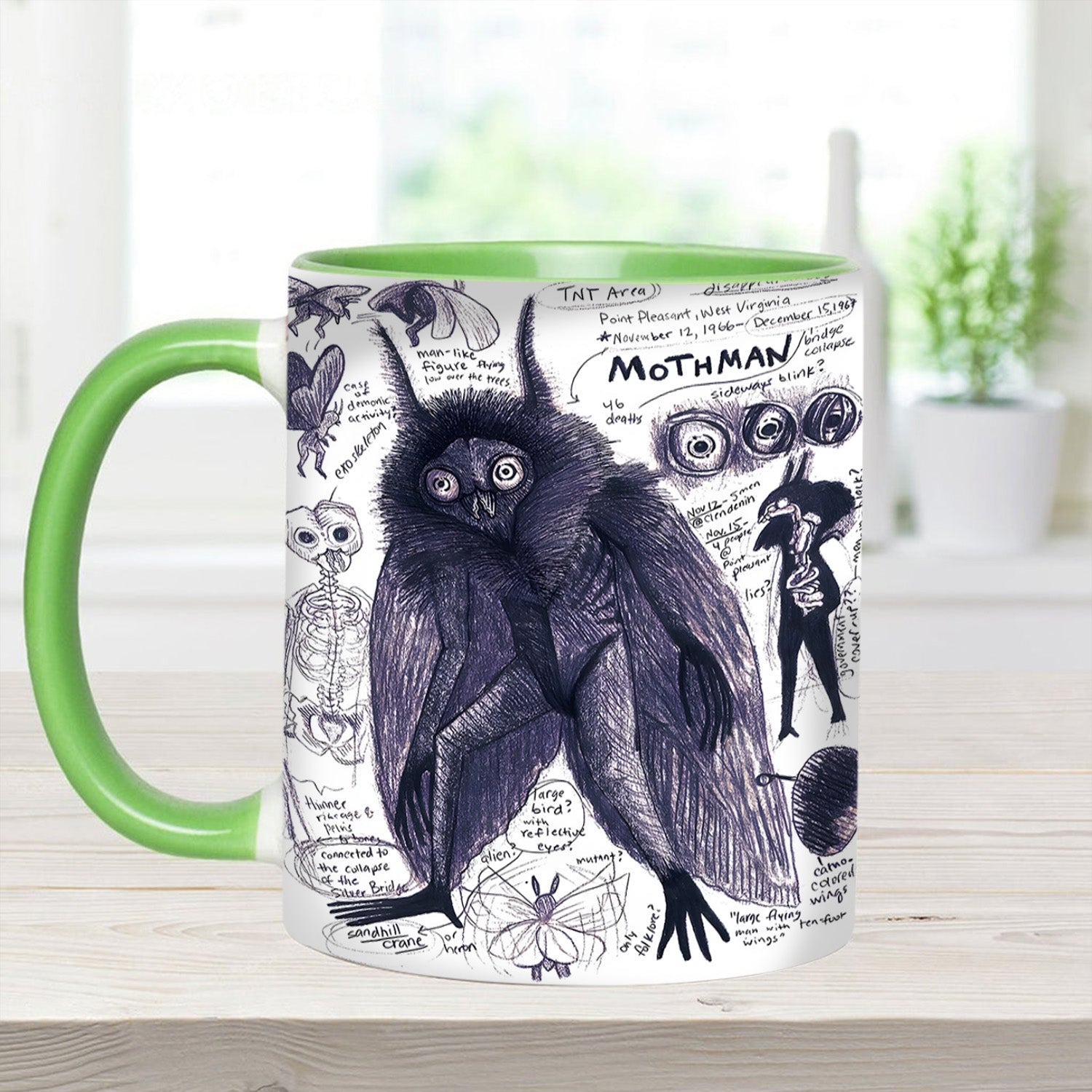 Mothman Mysteries Accent Mug Unique Gift For Grandma - Image 2